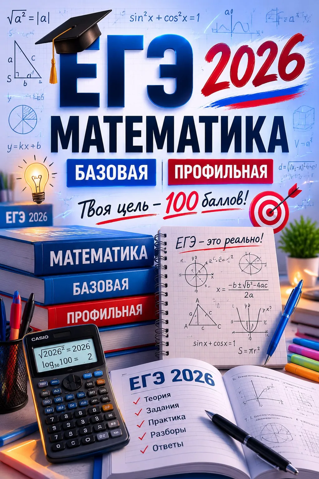 8 июня 2026 года для 11-классников  состоится экзамен по базовой математике и профильной математике 