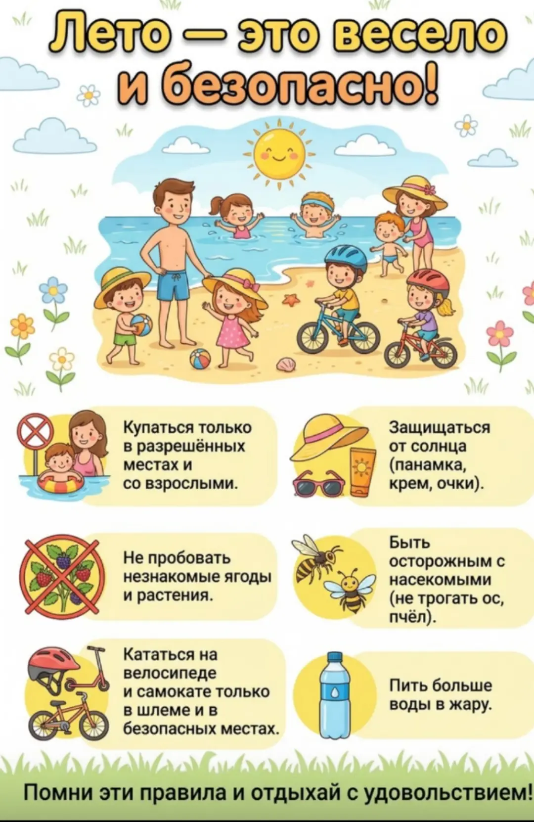 🚸Безопасные каникулы: как провести их с пользой и без происшествий!

#каникулы
#лето
#безопасность
