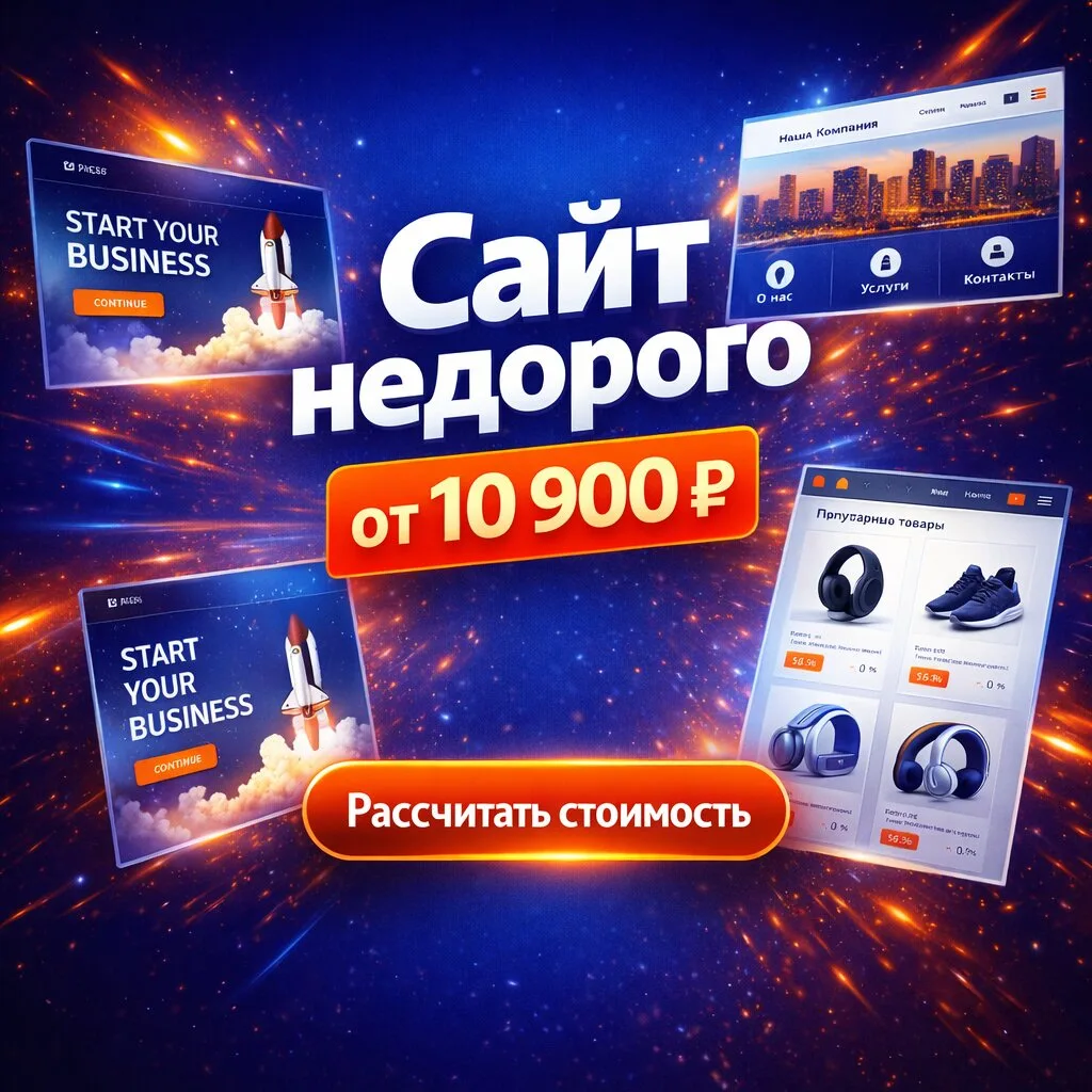 Создадим сайт за 1-3 дня и 10.900₽!Рассчитайте стоимость

✅ Создадим продающий сайт-визитку, лендинг