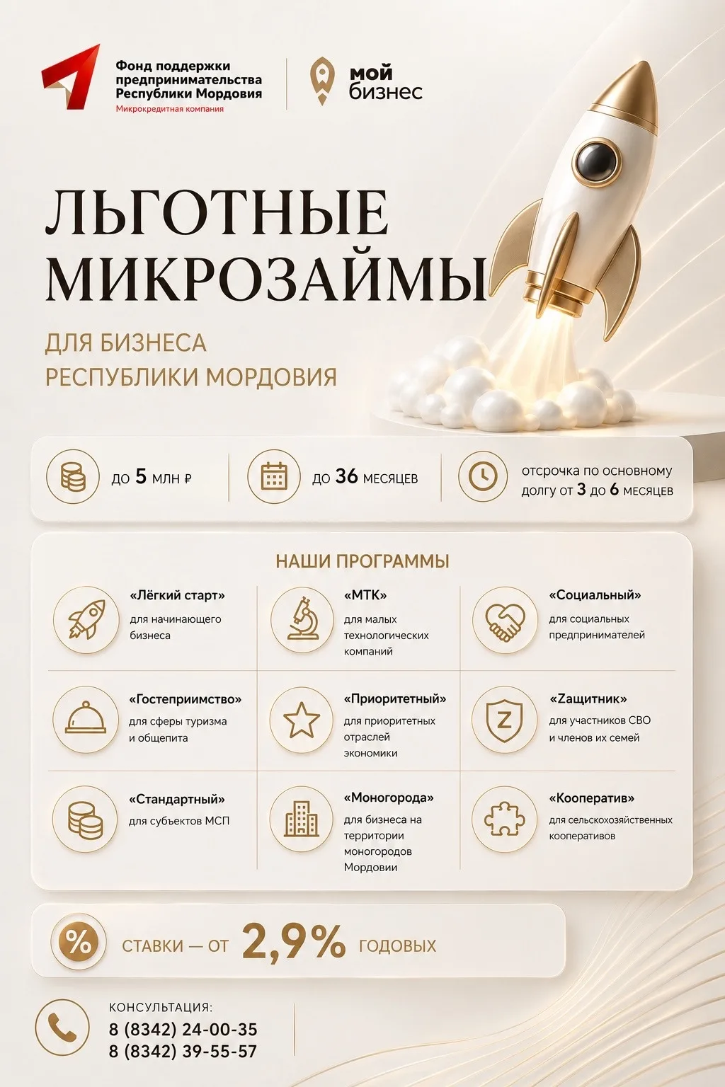 💼 Льготные микрозаймы для бизнеса Республики Мордовия

У каждого бизнеса свои потребности: запуск п