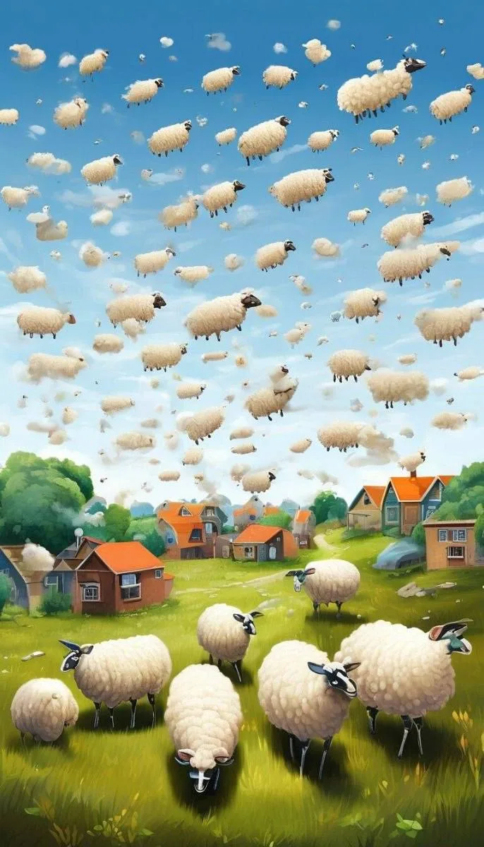 Поговаривают, что счет овец - успокаивает и убаюкивает. Время это проверить. 
Всем крепкого сна❤️