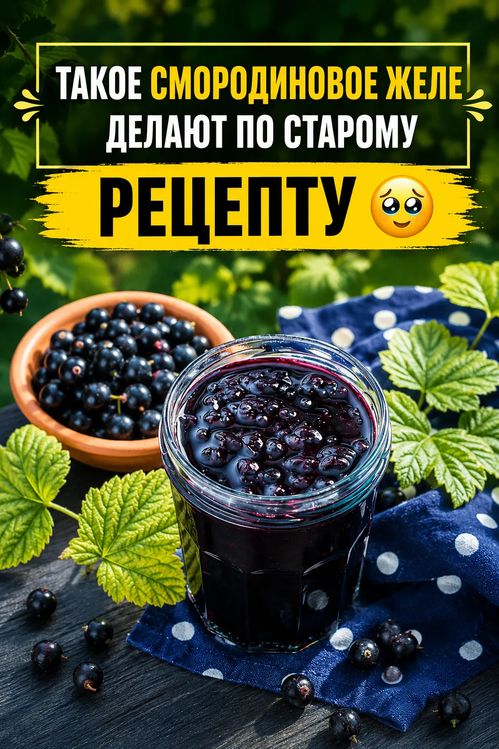 ТАКОЕ СМОРОДИНОВОЕ ЖЕЛЕ ДЕЛАЮТ ПО СТАРОМУ РЕЦЕПТУ 🥹

Рецепту много лет, а он всё равно работает иде