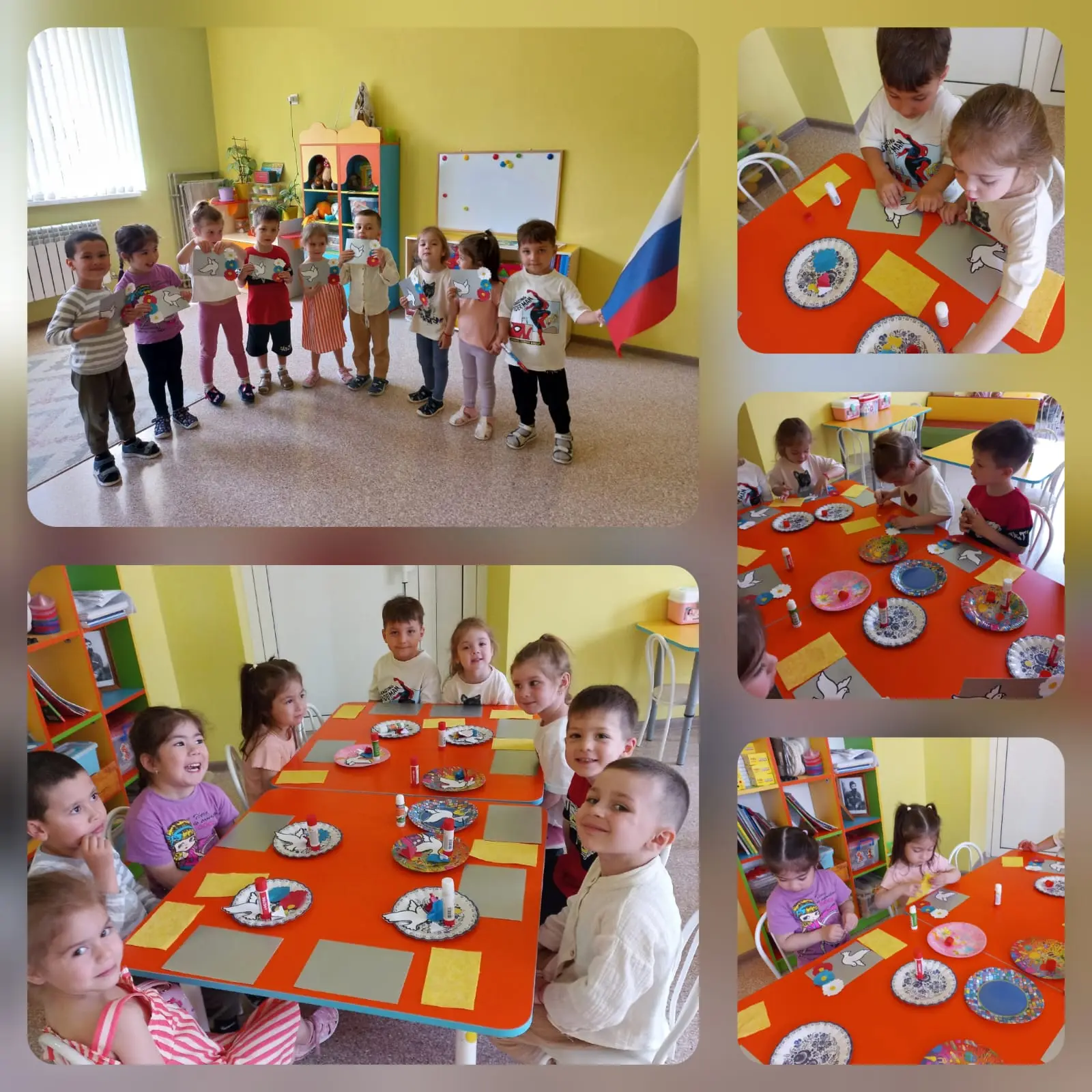 Аппликация в младшей группе на праздник "День России"
#амс_образование_владикавказ
#управление_образ