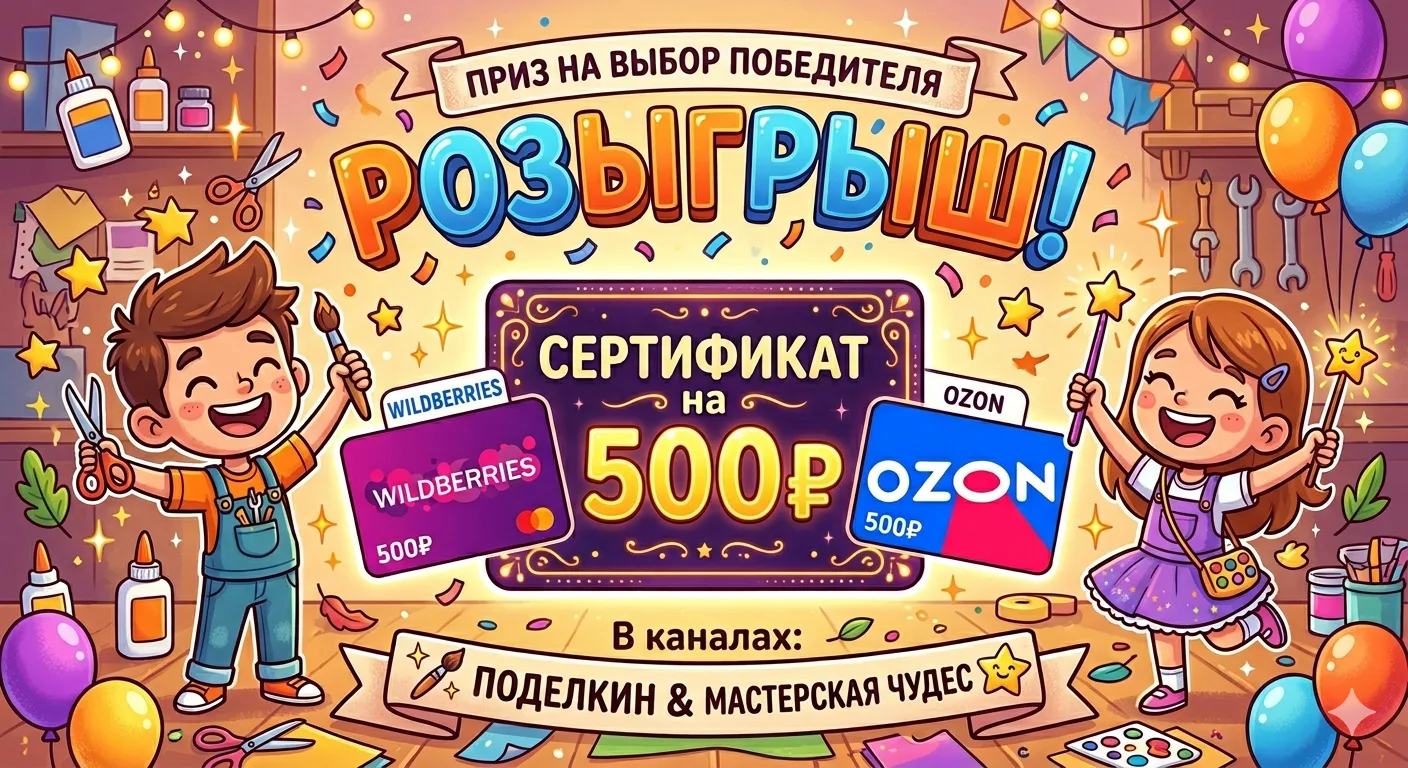 🎉РОЗЫГРЫШ🎉
​
​Хотим подарить одному из вас сертификат на 500 рублей для покупок в Wildberries или 