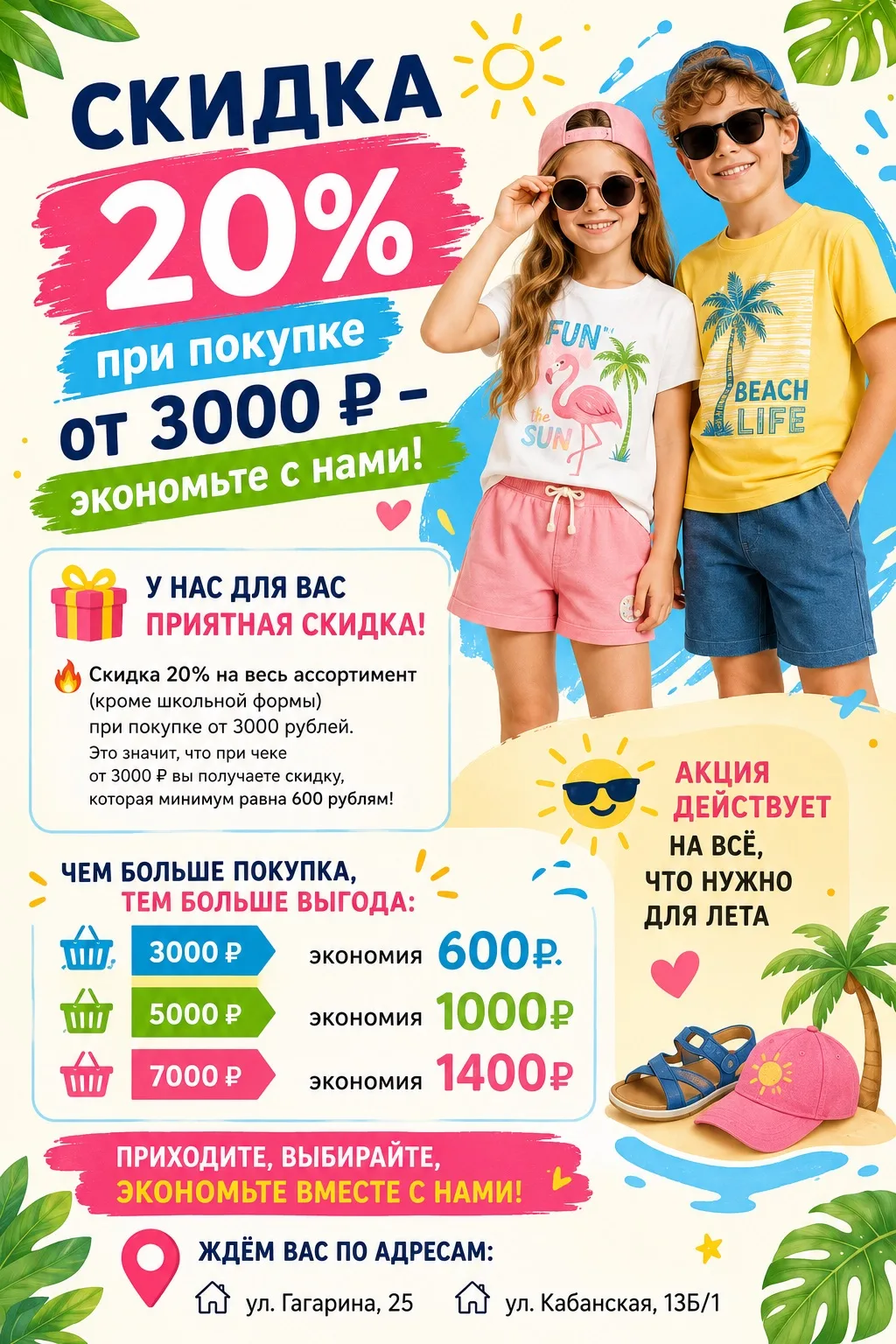 Скидка 20% при покупке от 3000₽! 🎉

У нас для вас приятная скидка! 

🔥 Скидка 20% на весь ассортим