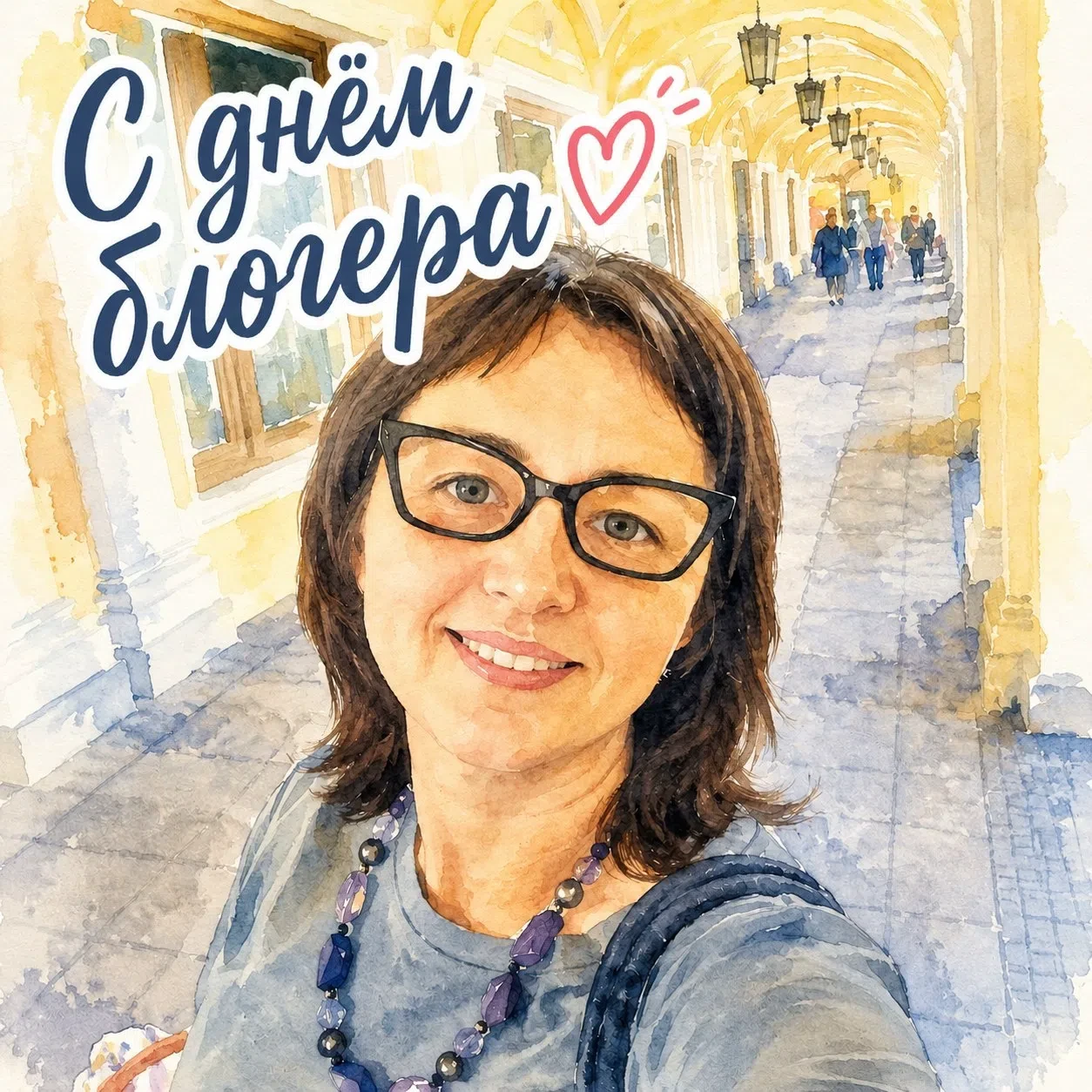 Добрый вечер,  дорогие друзья. 
Сегодня,  оказывается,  День блогера!
Поздравляю всех причатных с пр