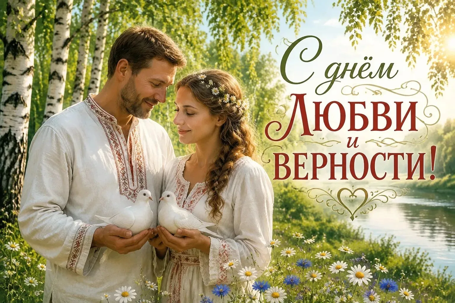 Дорогие друзья!

От всей души поздравляем вас с замечательным праздником — Днём семьи, любви и верно