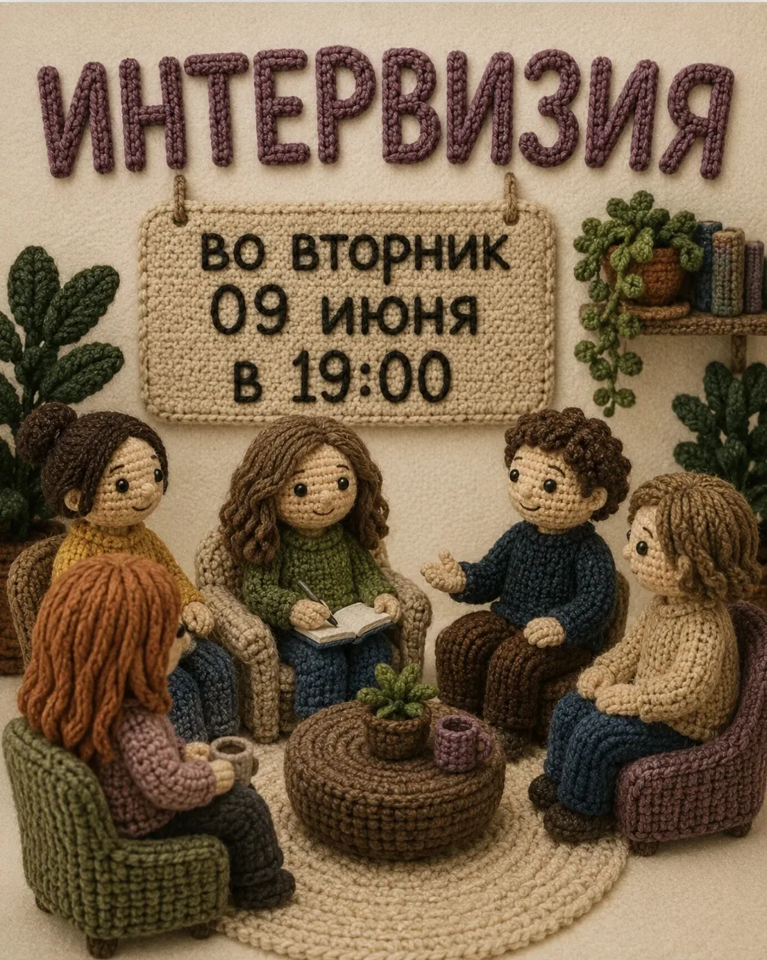 Приглашаем начинающих и практикующих психологов на интервизию, которая состоится сегодня 9 июня в 19