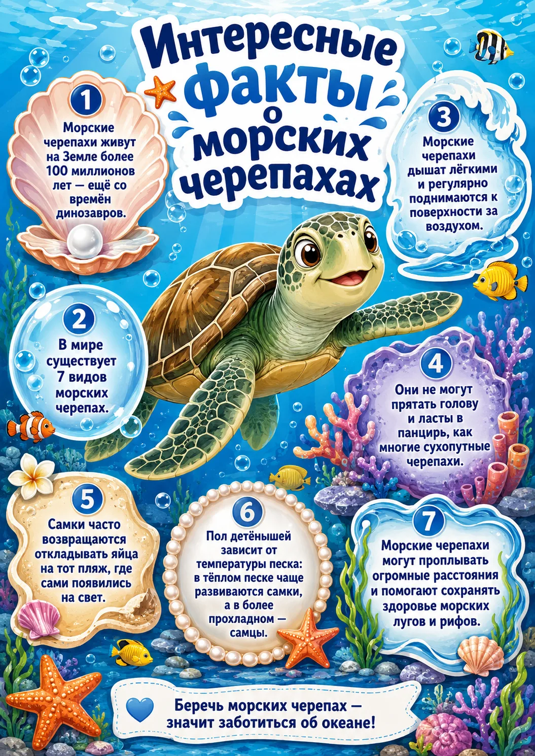 16 июня отмечается День морских черепах. 

Для вас простые материалы для летнего лагеря.

✅Инфолист 