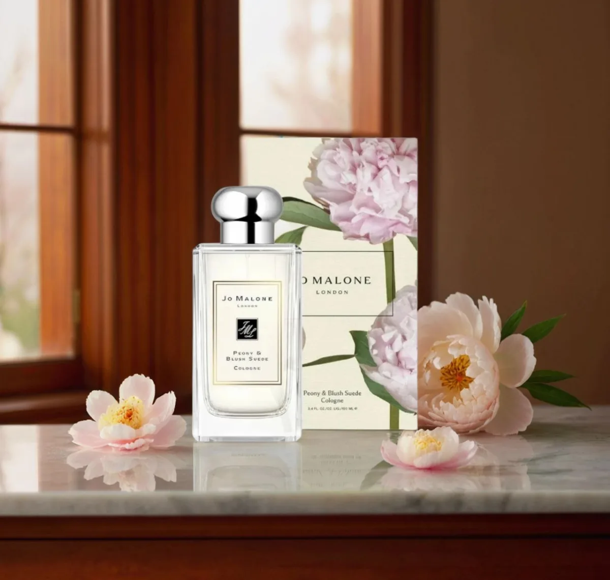 🌸JO MALONE PEONY & BLUSH SUEDE: ЦВЕТОЧНО-КОЖАНЫЙ ШЕДЕВР  
Аромат, в котором нежность пионов встреча