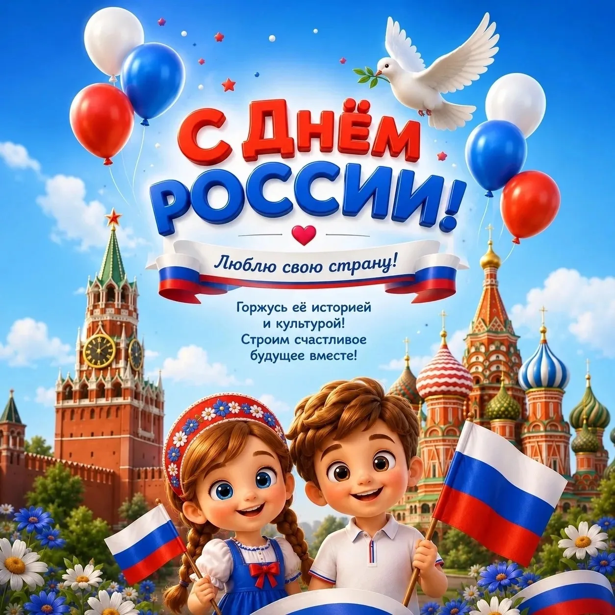 С ДНЁМ РОССИИ, дорогие друзья! 🇷🇺

12 июня вся наша огромная и прекрасная страна отмечает большой 
