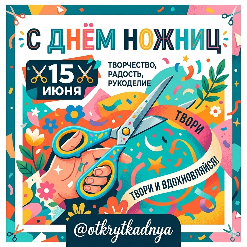 ✂️ 15 июня — День ножниц!

Казалось бы, обычный предмет, но без него сложно представить современную 
