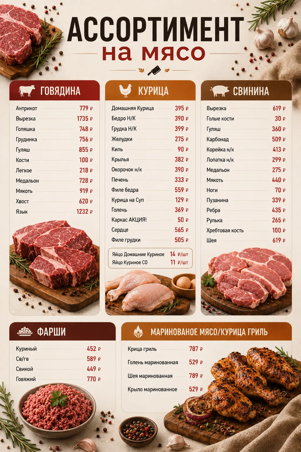🔥Наш ассортимент и цены🔥

Мы собрали для вас актуальные цены со всеми основными товарами и актуаль