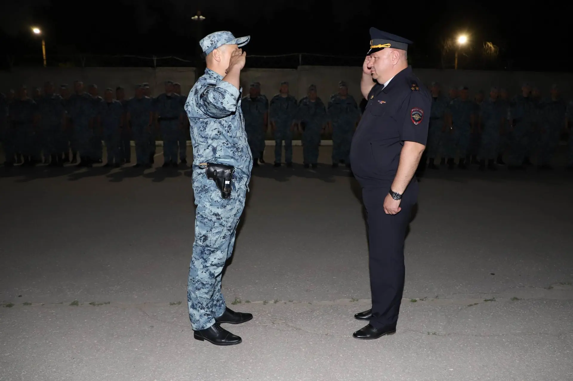 В Рязани торжественно встретили сводный отряд рязанской полиции, вернувшийся из длительной командиро
