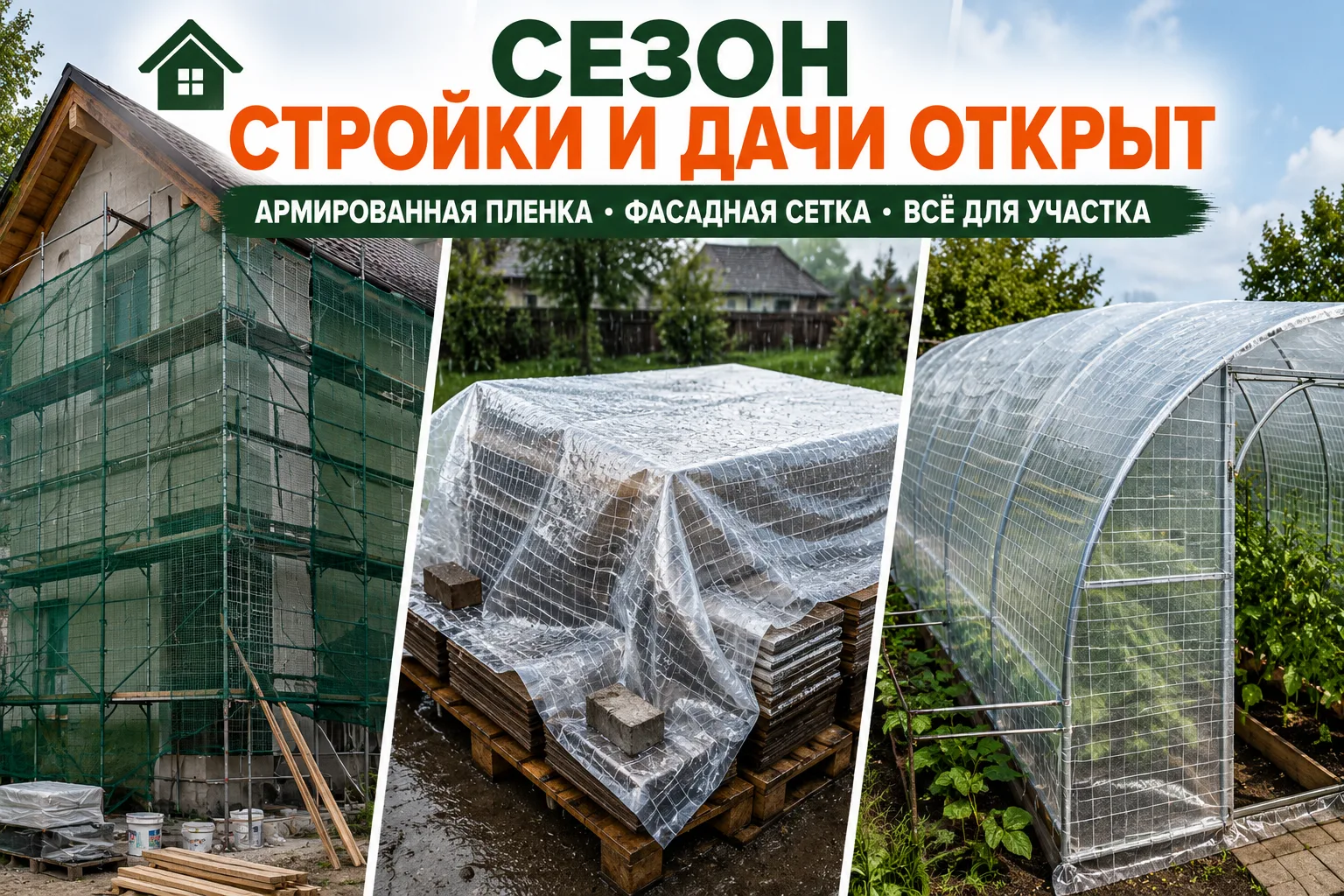🏡 Сезон стройки и благоустройства открыт!

Летом на даче хватает задач: обновить теплицу, защитить 