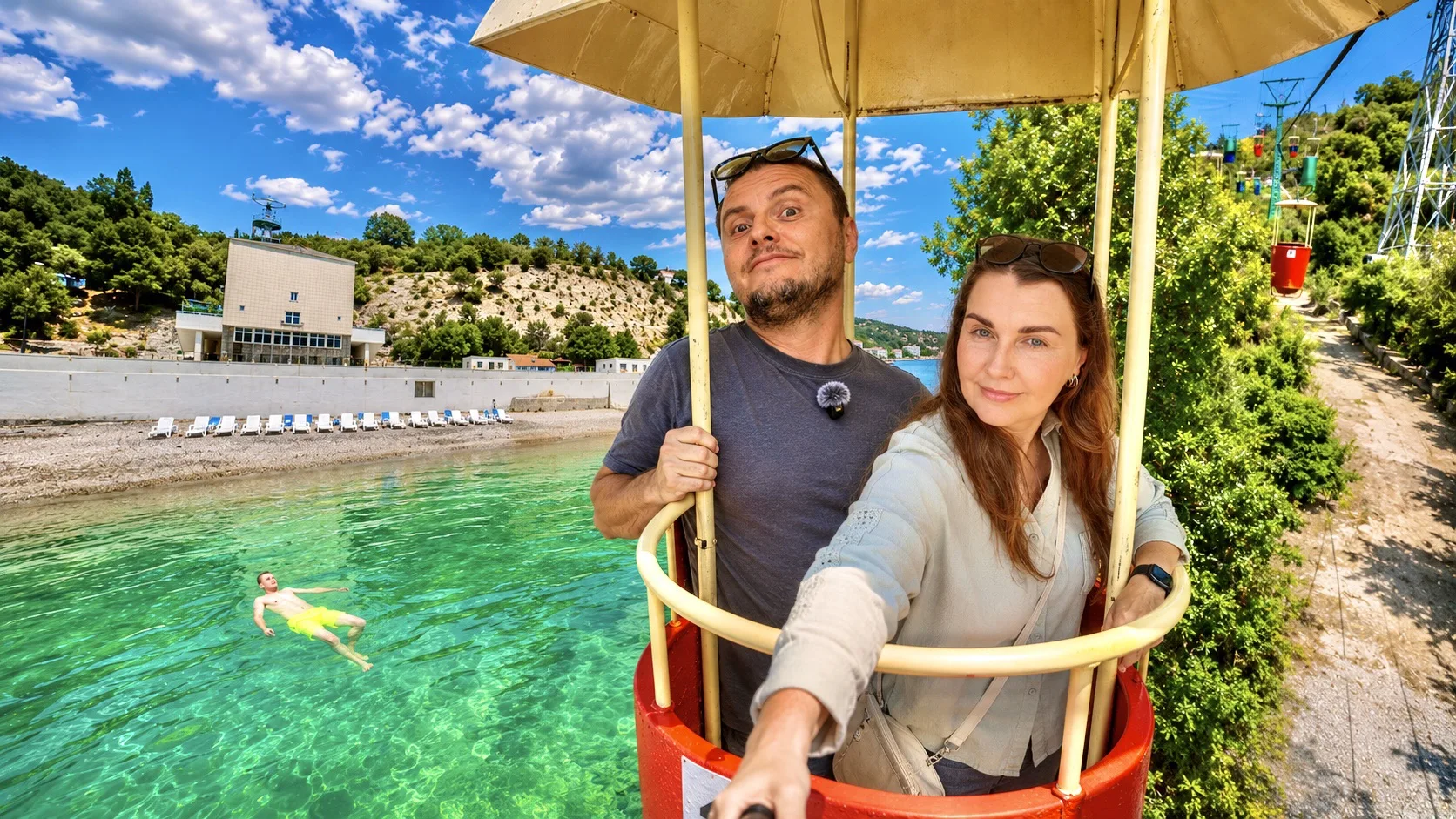 🏖️☀️🐚 Открываем купальный сезон в Ялте, пгт.Гаспра - температура морской воды уже около +20 градус