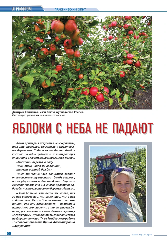 Яблоки с неба не падают: опыт интенсивного садоводства в Тамбовской области
Современное промышленное