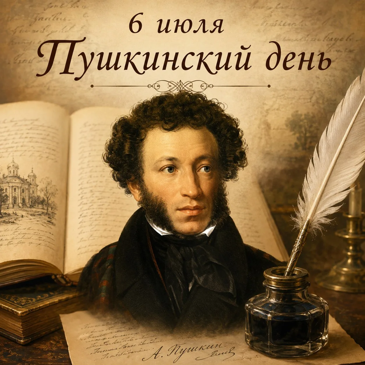6 ИЮНЯ. ПУШКИНСКИЙ ДЕНЬ.📚
✒️6 июня в нашей стране отмечается Пушкинский день. Почему именно 6 июня?