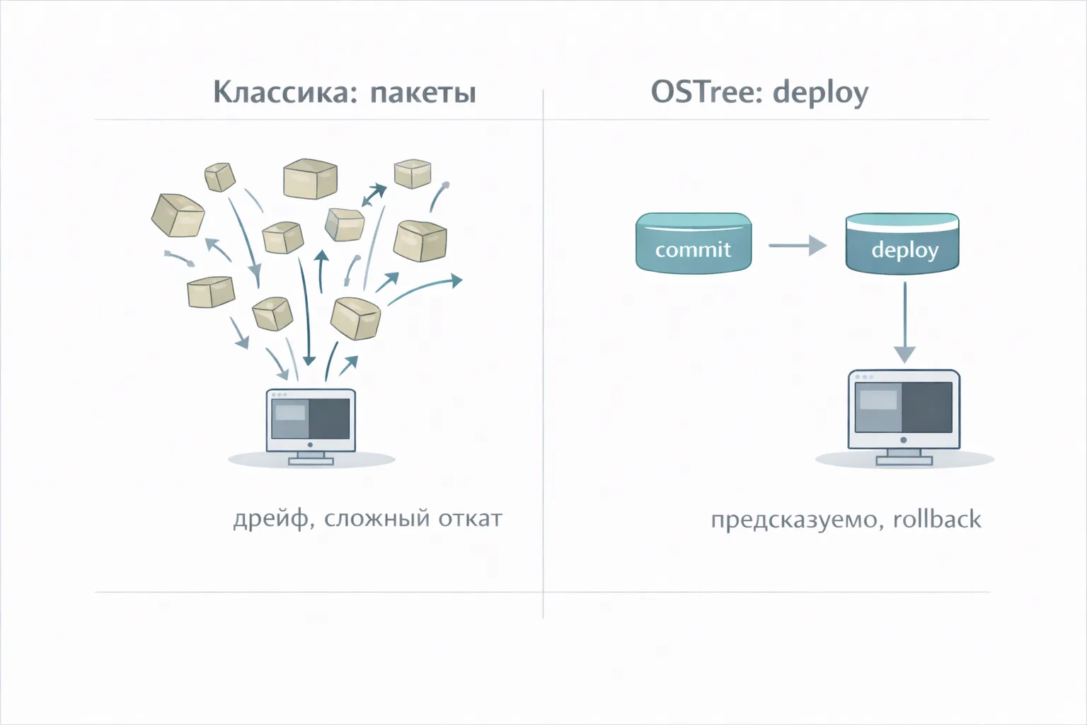 На Хабре про OSTree обычно вспоминают не как про самостоятельную технологию, а как про "то, на чём д