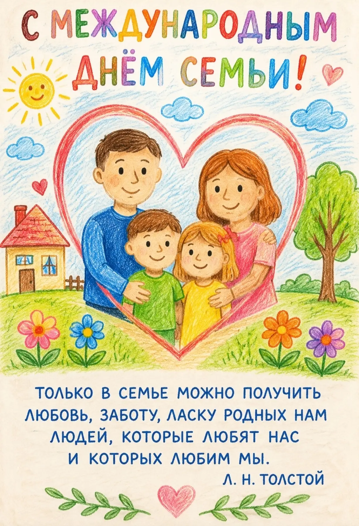 15 мая — Международный день семьи.

Дата, которая не требует громких слов. Она просто напоминает о т