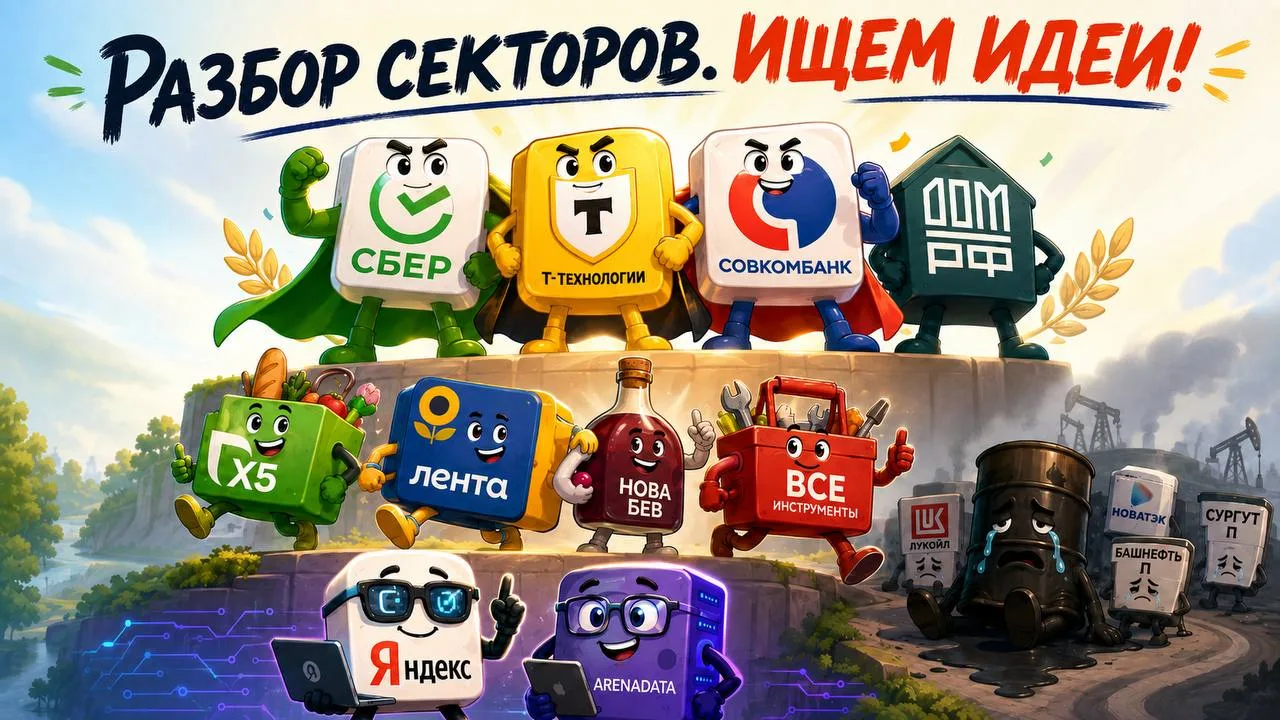 Разбор секторов. ИЩЕМ ИДЕИ!

Часть 2

5) Транспортный сектор

• НМТП — дивдоходность (2026) = 12% го