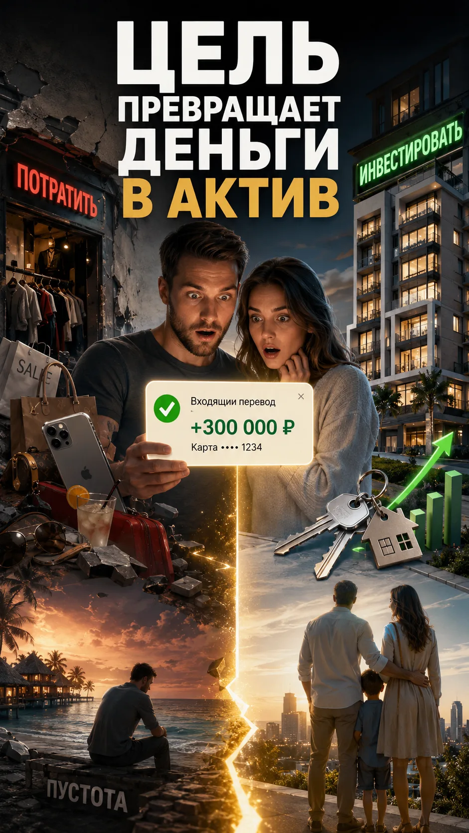 💰 ЧТО ПРОИСХОДИТ С ДЕНЬГАМИ, ЕСЛИ У НИХ НЕТ ЦЕЛИ

━━━━━━━━━━━━

Есть интересное наблюдение.

Деньги