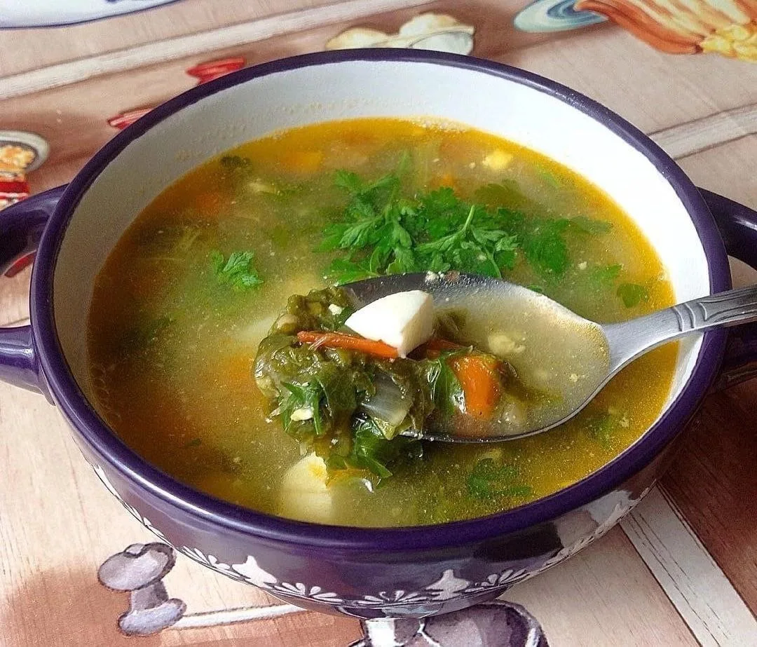 ✅Зелёный "борщ" с курицей.

📌Ароматное весенние блюдо, вкусно и сытно 😊

КБЖУ на 100 г 51/4/2/5

✅