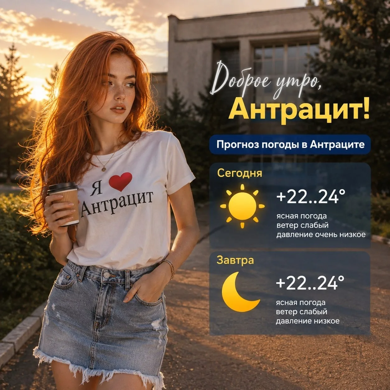 Доброе утро, любимый Антрацит! Сегодня небо дарит нам настоящий летний день: ясно, солнечно, а возду