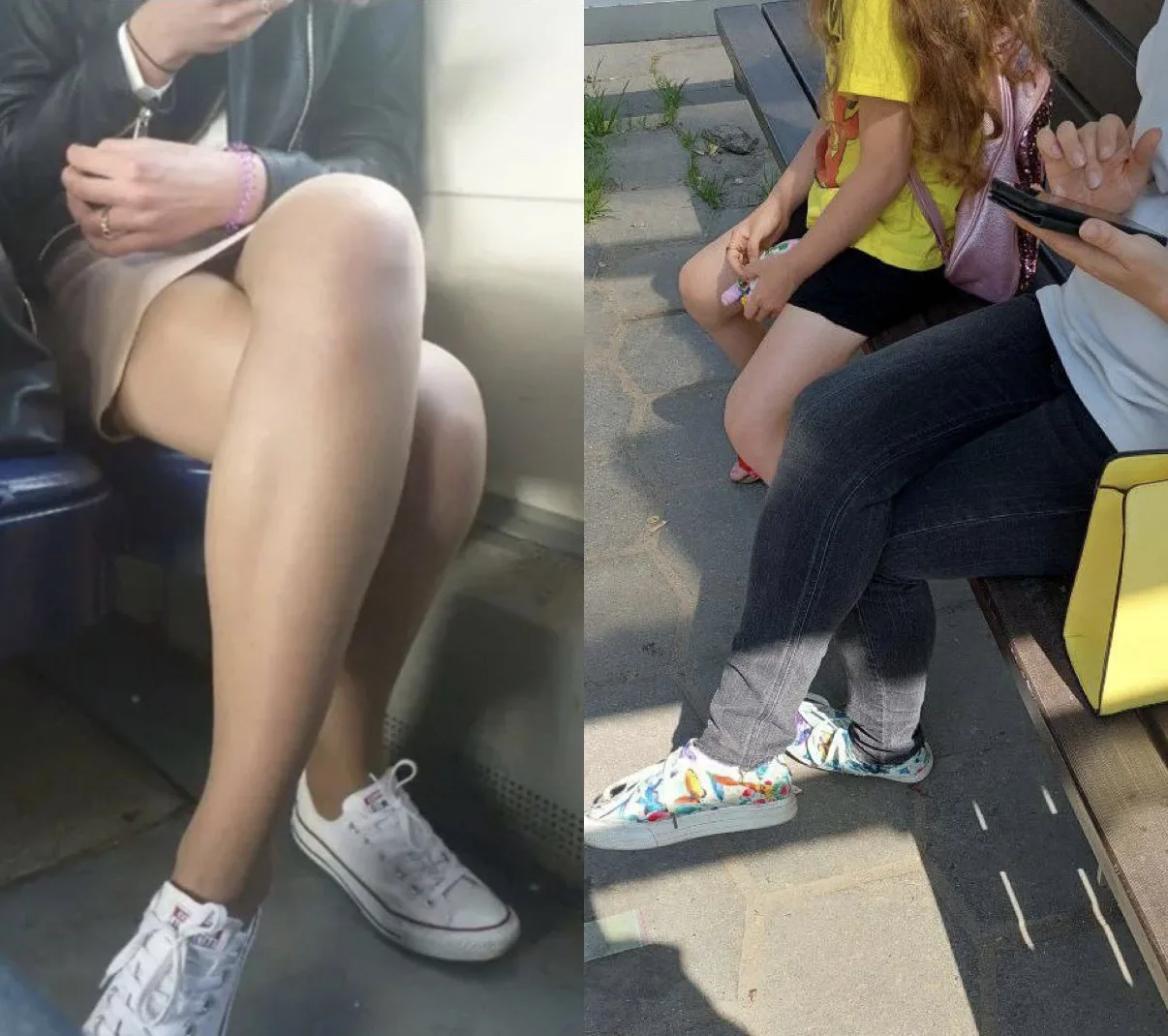😑 Наблюдение в транспорте. Нога на ногу — у каждого второго. А вы так сидите? А когда работаете? За