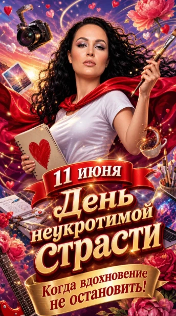 Я приберегла на вечер вам один сюрприз 🔥
Оказывается, сегодня отмечается День неукротимой страсти —
