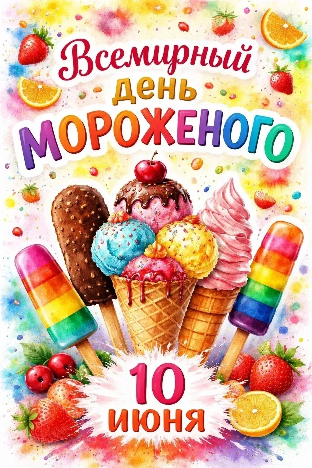10 июня- всемирный день мороженого!
Мы с детьми создали коллективную аппликацию!
"Мороженое группы"Р