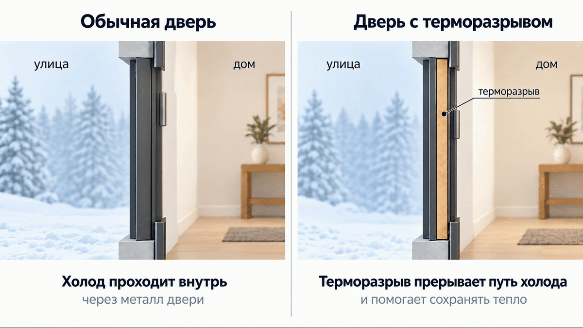 🥶 Почему входная дверь может покрыться льдом, даже если в доме тепло?
