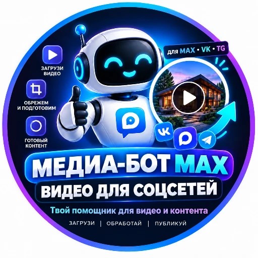 МедиаБот скачать и обработать видео — канал в мессенджере MAX