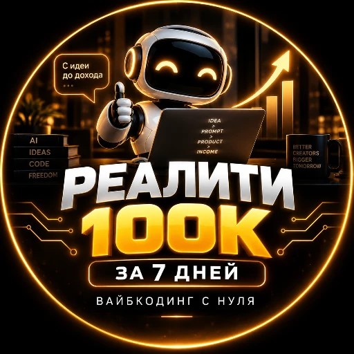 Бот Реалити 100к за 7 дней на вайбкодинге с нуля — канал в мессенджере MAX