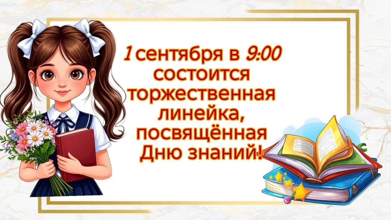🗓 1 сентября в 9:00 состоится торжественное мероприятие, посвящённое Дню знаний!