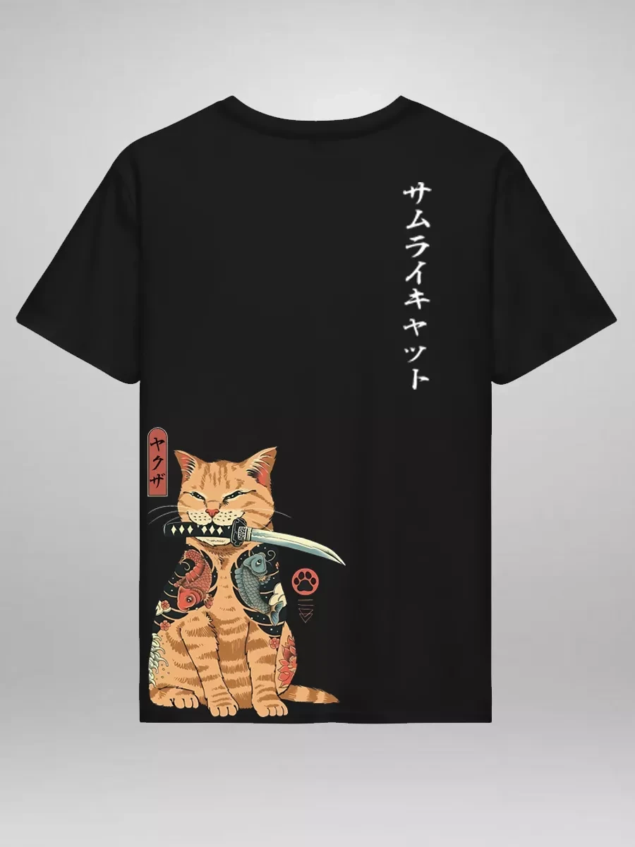 ⚡️ Футболка оверсайз Кот Якудза, HELLCAT