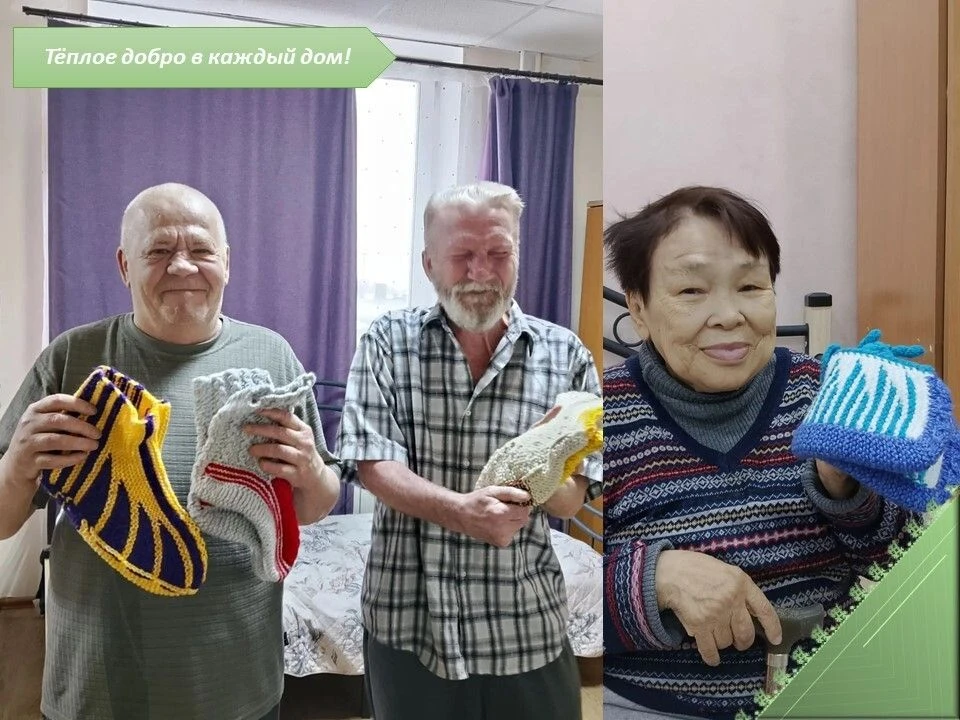 ❤️Волонтёры из клуба "40 петель добра" привезли в Нижневартовский специальный пансионат...