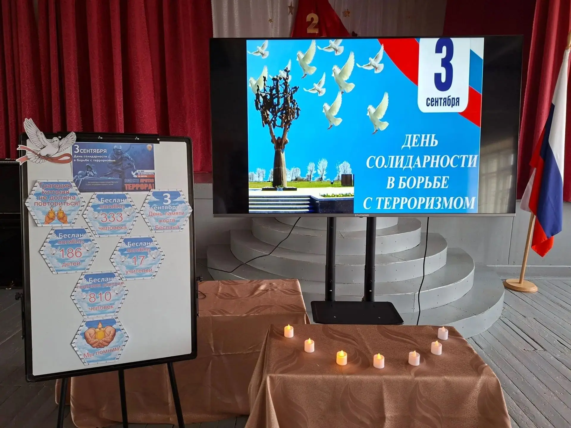 🕯 «Пока мы помним — мы едины»: Час памяти к годовщине трагедии в Беслане