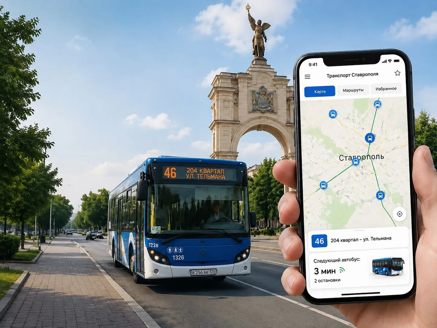 🚌 В Ставрополе появится онлайн‑отслеживание автобусов на регулируемых маршрутах