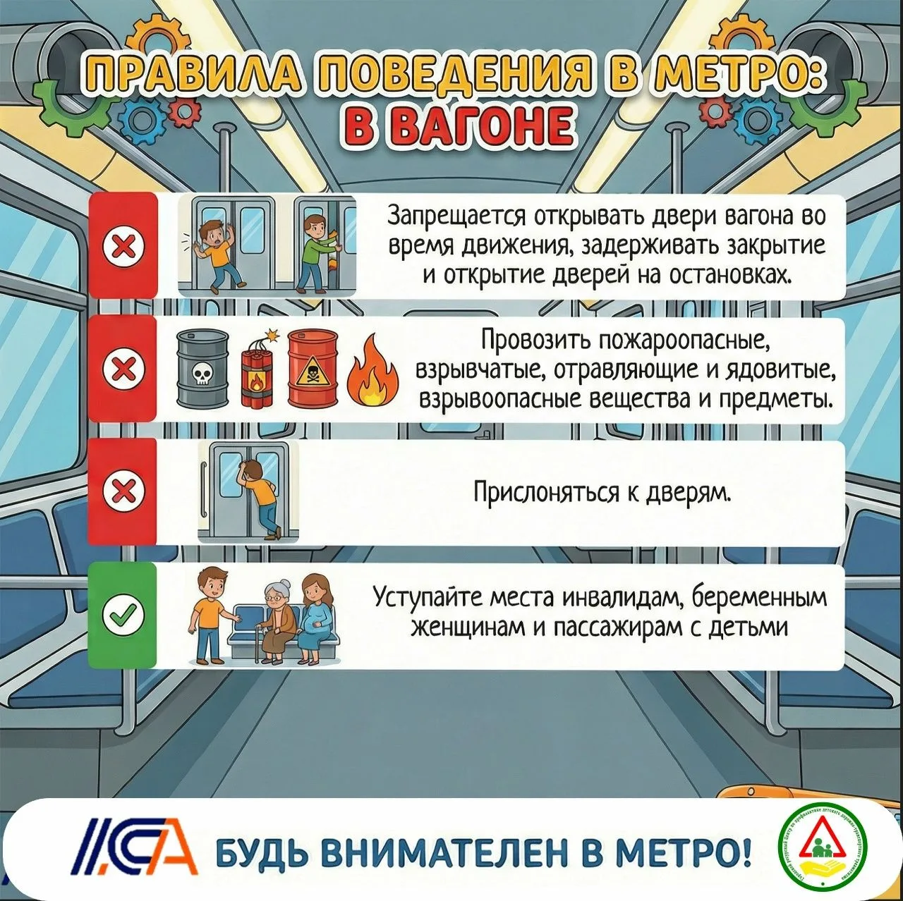 Знаете ли вы, как действовать в нестандартной ситуации в метро или на железной дороге? 🚇