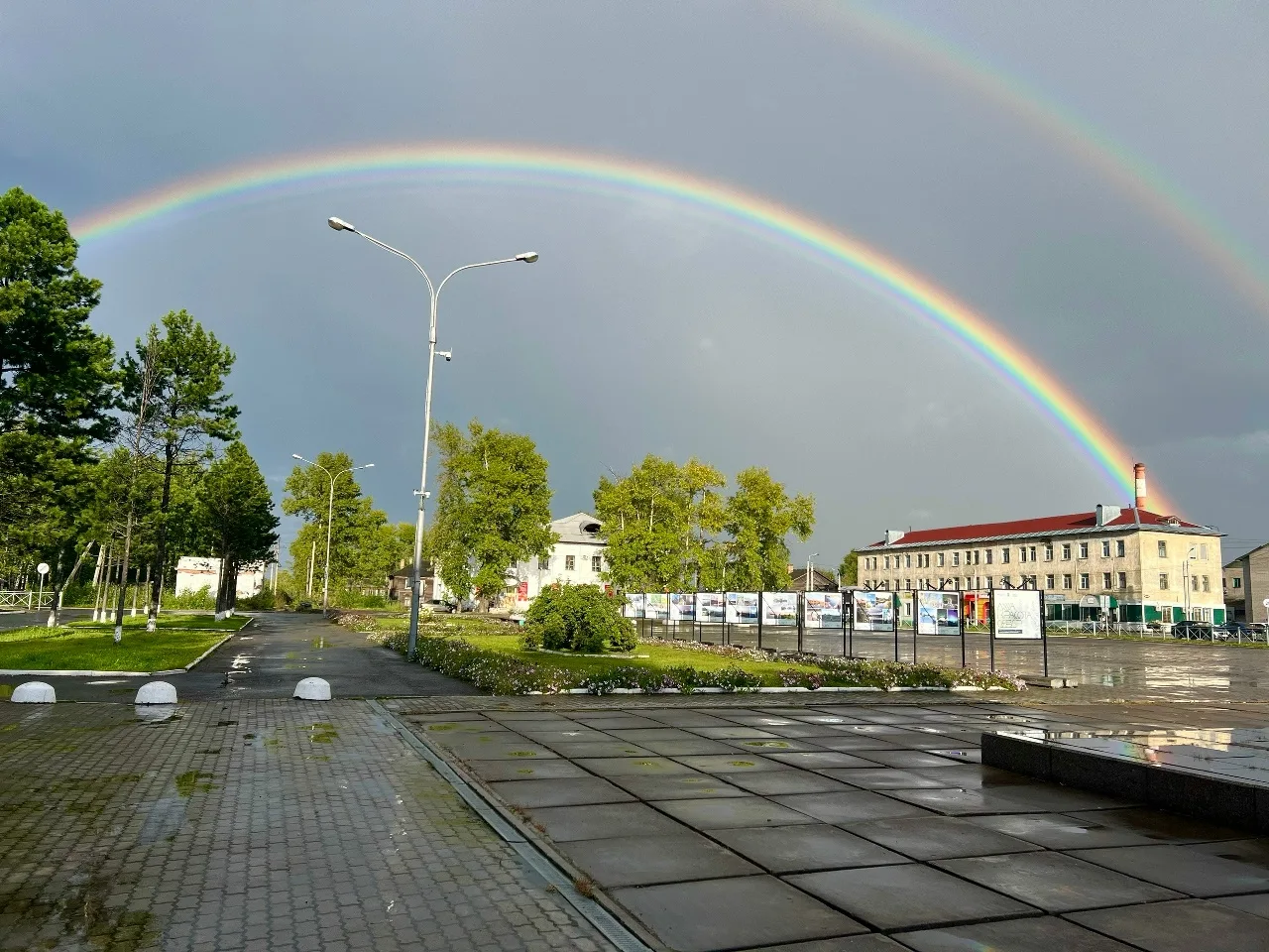 Двойная радуга над Няндомой 🔥