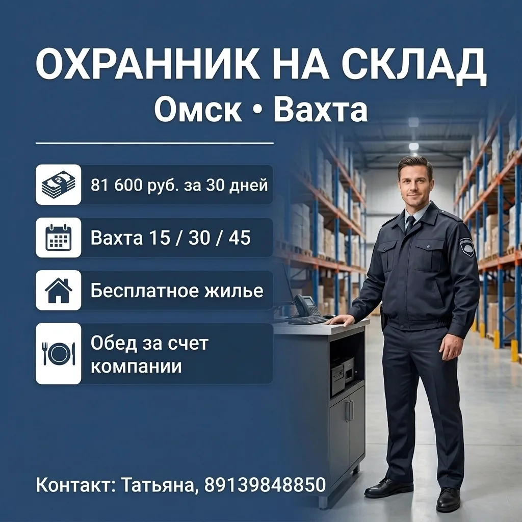 ОМСК, вахта с проживанием