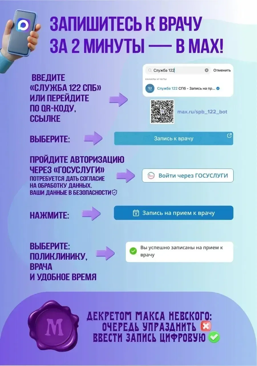 Теперь запись к врачу и онлайн-консультации специалистов доступны в национальном мессен...