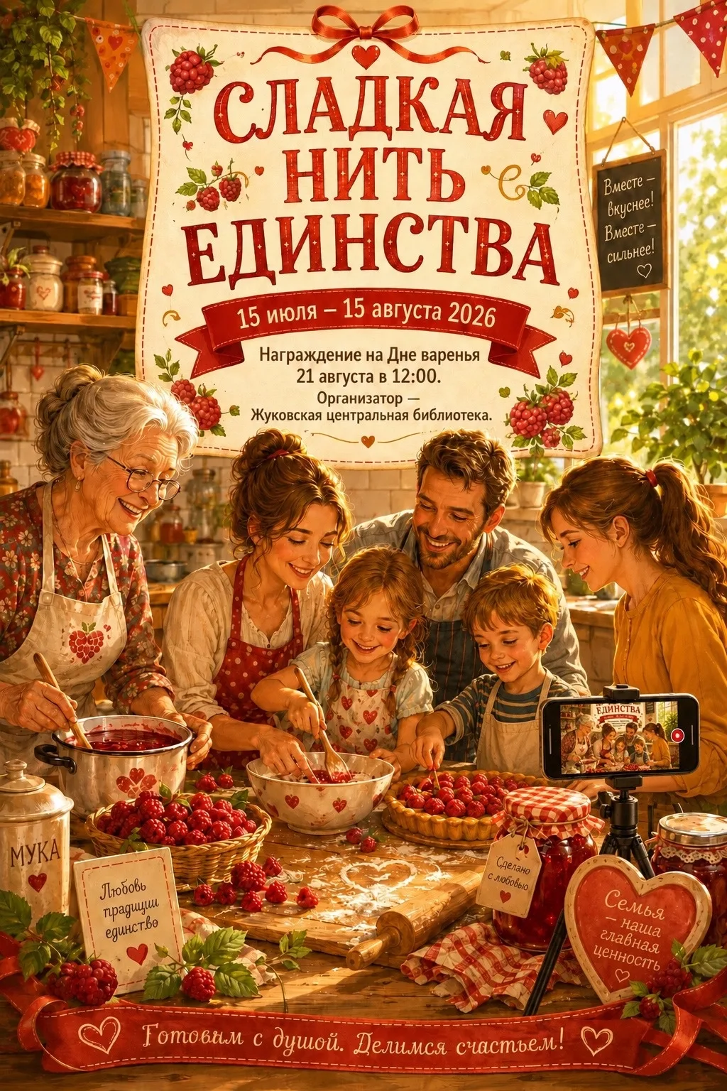 🥧 ВНИМАНИЕ, СЛАДКОЕЖКИ И ХРАНИТЕЛИ СЕМЕЙНЫХ ТАЙН! 🥧
Жуковская центральная библиотека объявляет кон