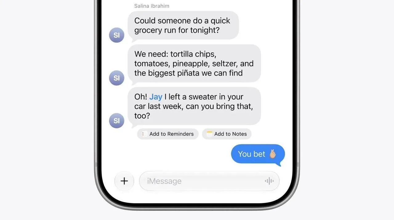 🍏 Подсказки ИИ в Сообщениях iOS 27.2 можно будет настроить под себя.
