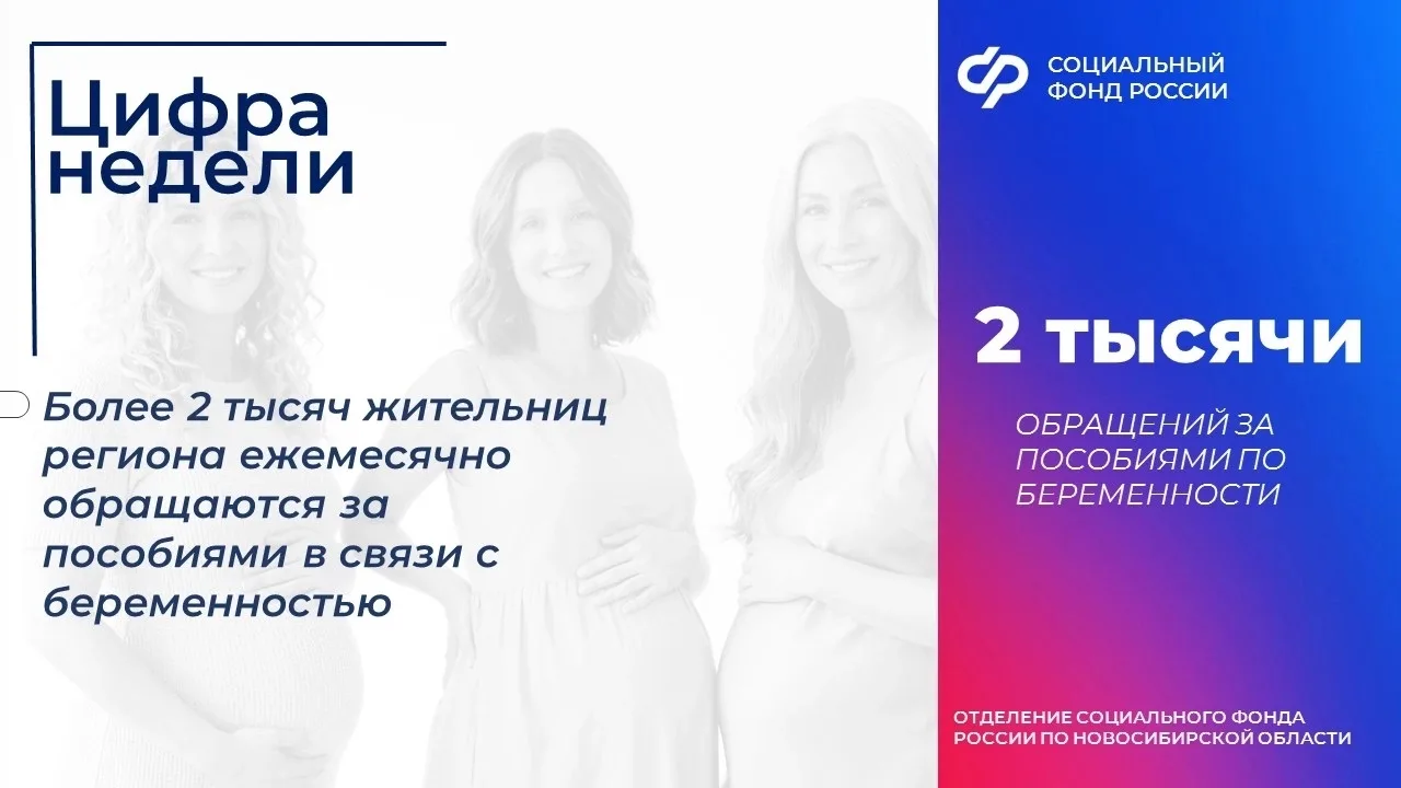 🫂Отделение СФР по Новосибирской области обеспечивает целый ряд мер социальной поддержки женщинам, о
