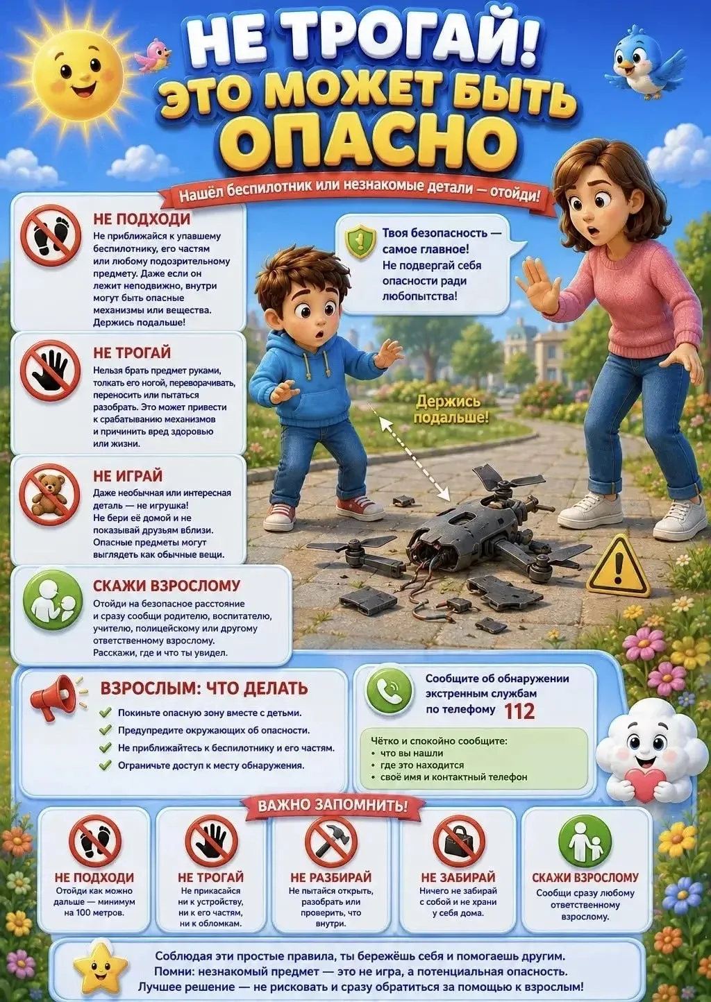 🚨 Внимание, ребята, родители и педагоги! 🚨Если вы вдруг нашли беспилотник или какие‑т...