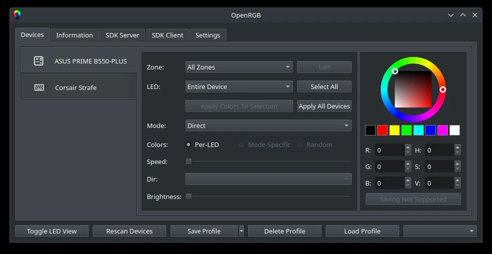 Запускается OpenRGB 1.0 для настройки RGB с открытым исходным кодом в Windows, Linux и ...