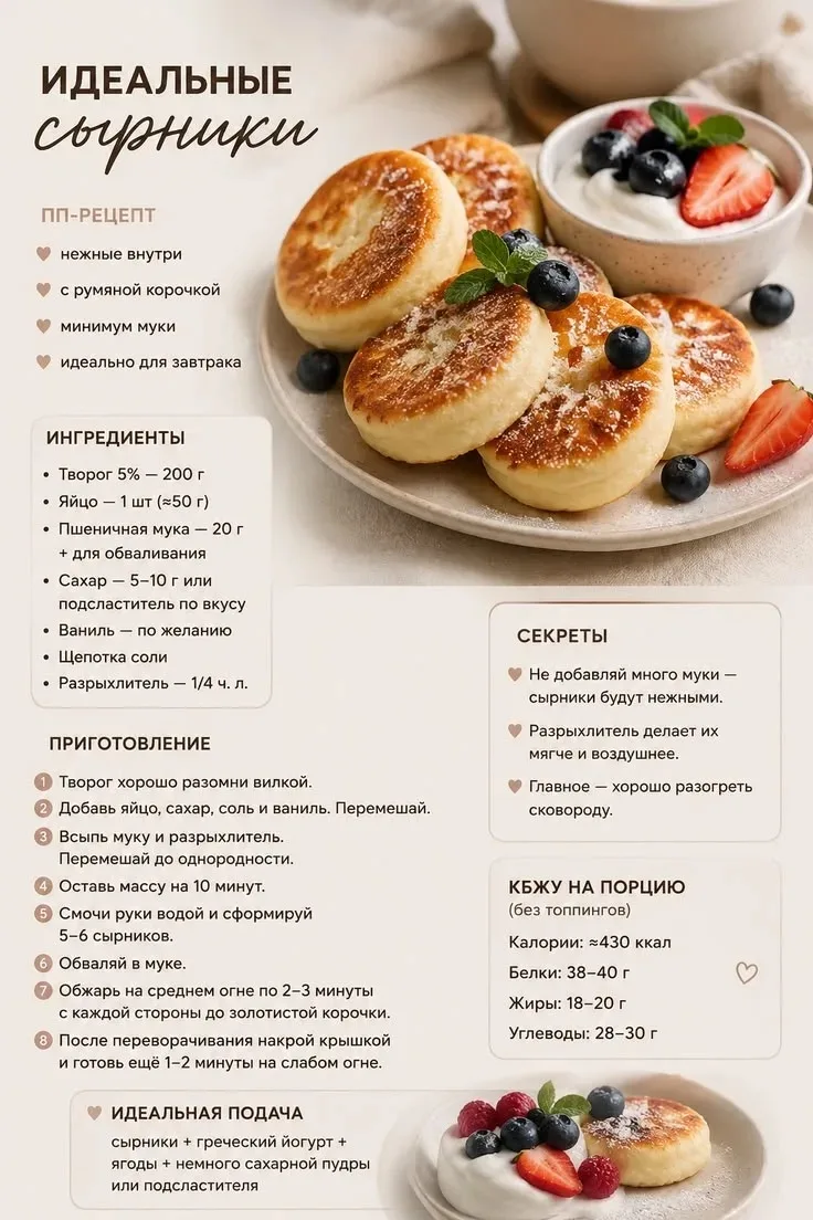 Идеальные сырники🥞