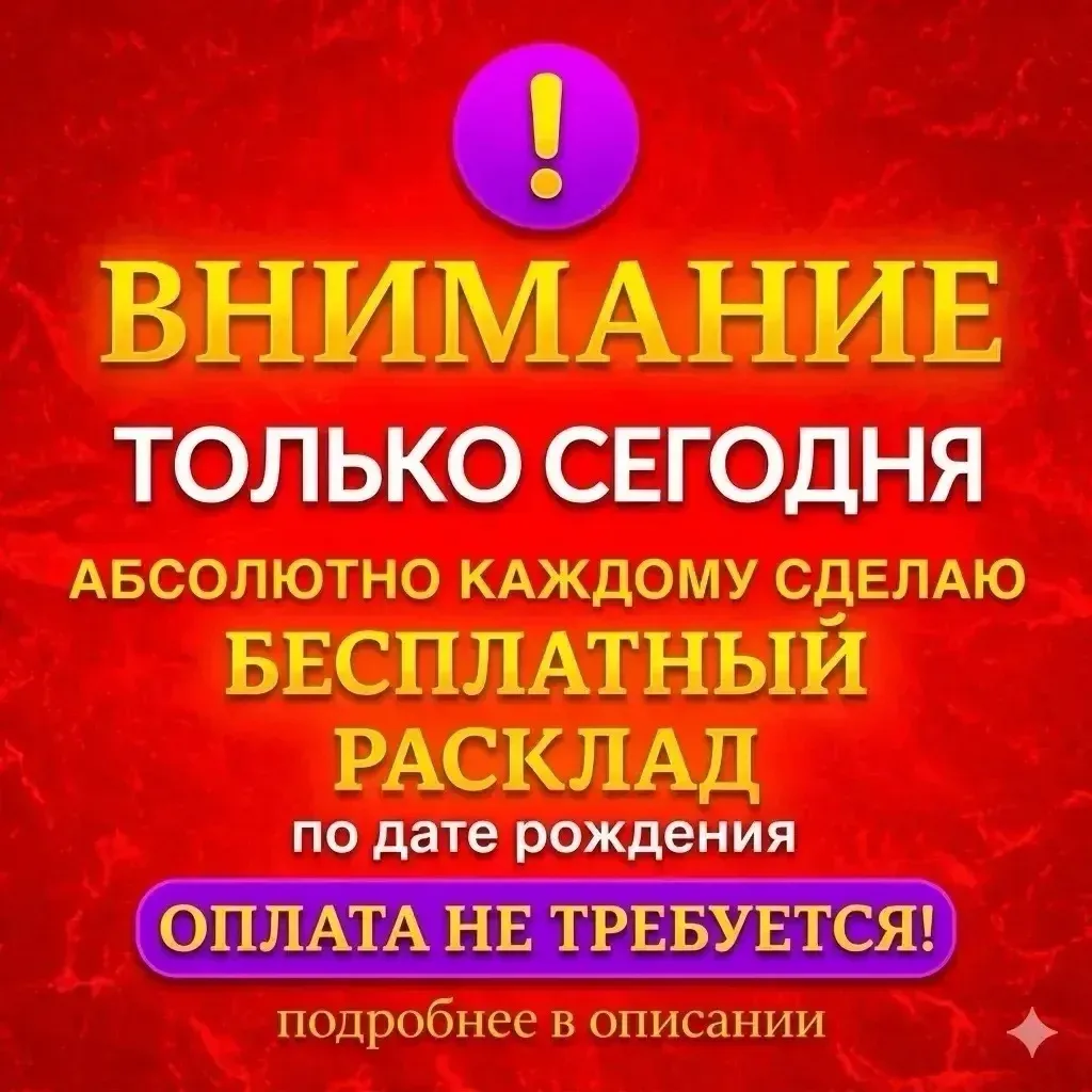 💥ВАЖНАЯ НОВОСТЬ‼️


Только сейчас каждый подписчик может получить БЕСПЛАТНЫЙ РАСКЛАД по дате рожден